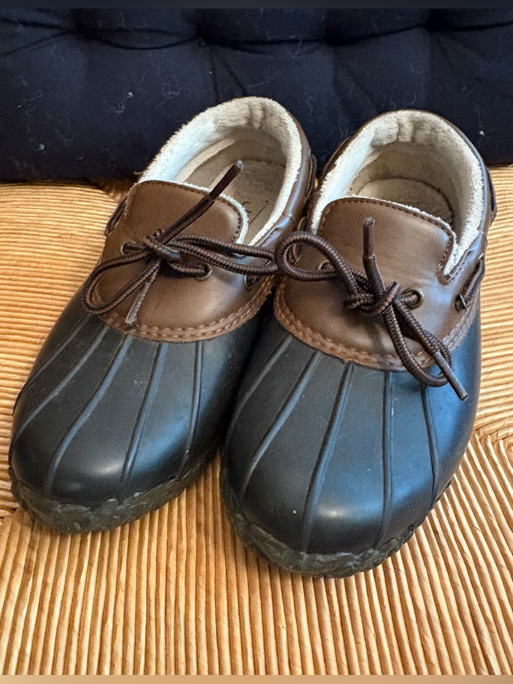 JBU by Jambu Gwen Weather Ready Rubber Duck Shoes Brown Faux Fur Lined Women's